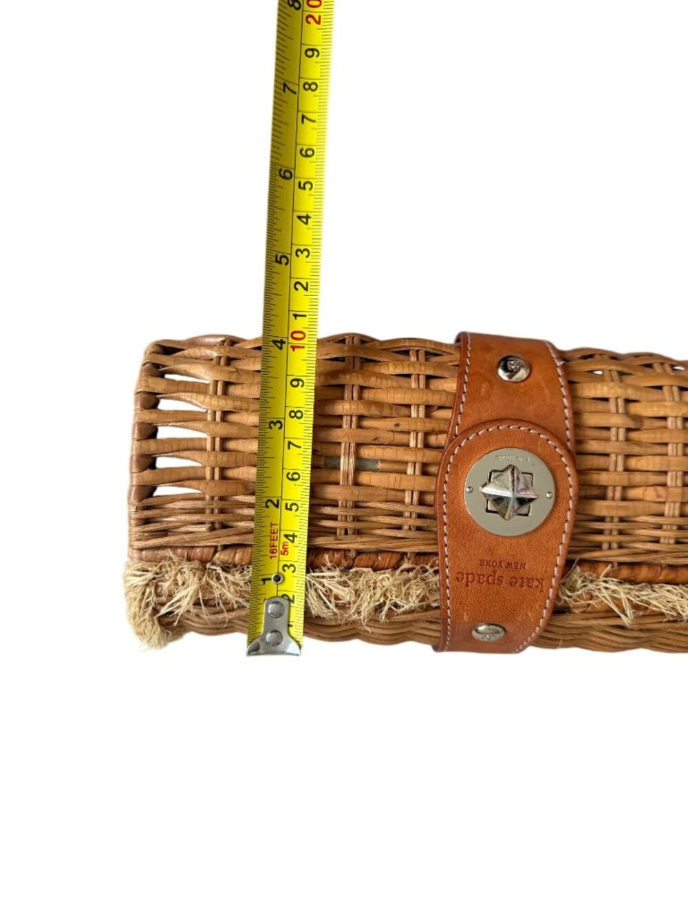 KATE SPADE Vintage Wicker Straw Handbag Clutch - Picture 2 of 12